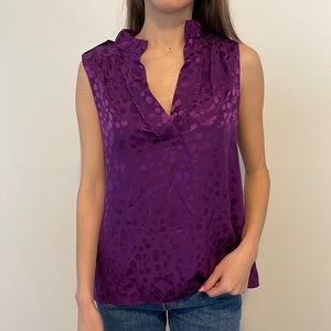Marc Jacob’s deep purple satin cherry blouse
